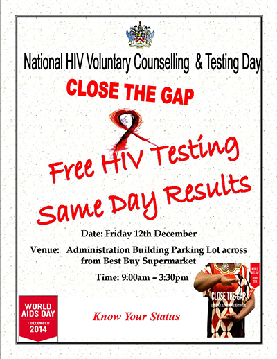 WORLDS AIDS DAY TESTING POSTER 2014